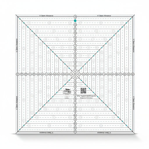 Creative Grids Quilt Ruler 14-1/2 inch Square It Up or Fussy Cut Square CGRSQ14