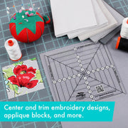 Creative Grids 6-1/2 inch Square It Up Quilt Ruler CGRSQ6