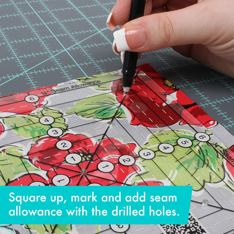 Creative Grids 6-1/2 inch Square It Up Quilt Ruler CGRSQ6