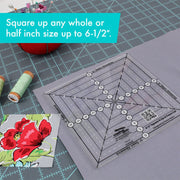 Creative Grids 6-1/2 inch Square It Up Quilt Ruler CGRSQ6