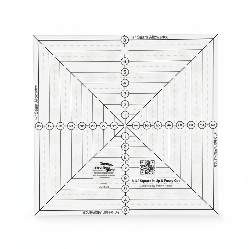 Creative Grids 8-1/2 inch Square It Up Quilt Ruler CGRSQ8