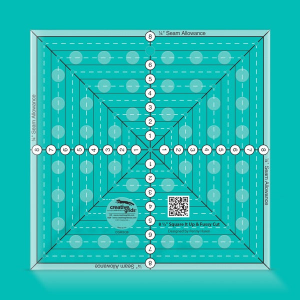 Creative Grids 8-1/2 inch Square It Up Quilt Ruler CGRSQ8