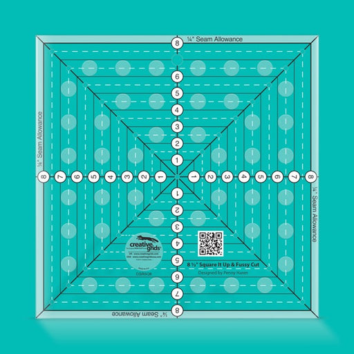 Creative Grids 8-1/2 inch Square It Up Quilt Ruler CGRSQ8