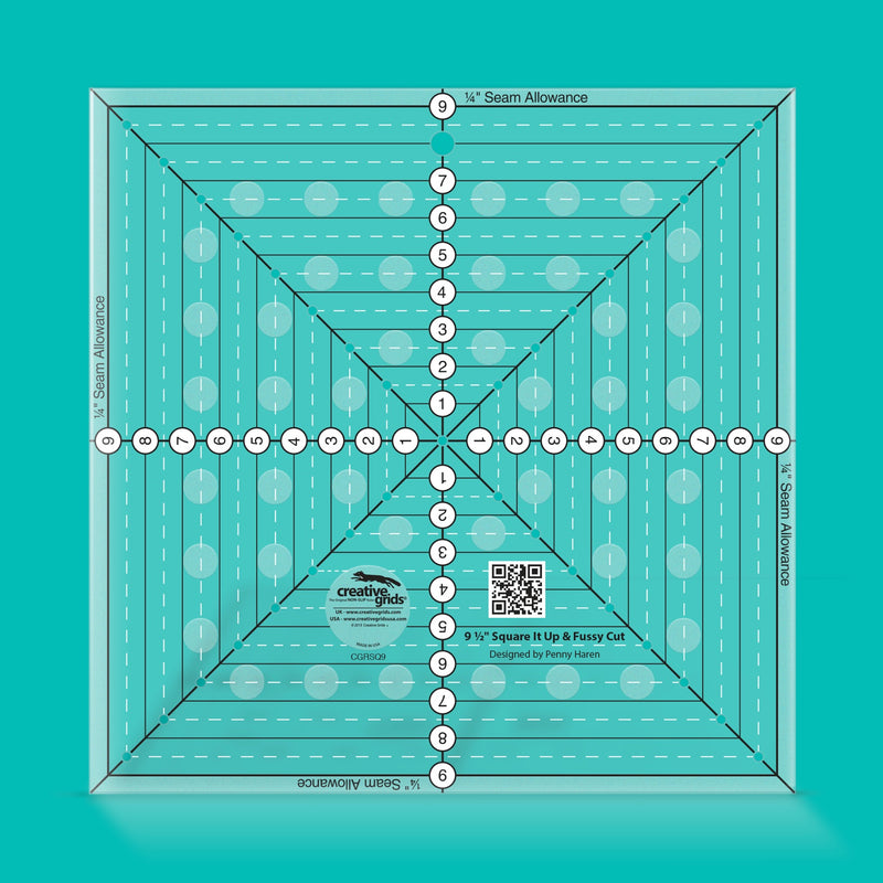 Creative Grids 9-1/2" Square It Up Quilt Ruler (CGRSQ9)