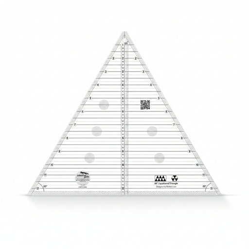 Creative Grids 60-Degree 12-1/2 inch Triangle Quilt Ruler CGRT12560