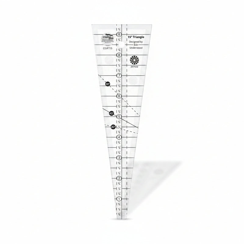 Creative Grids 15 Degree Wedge Triangle Quilt Ruler CGRT15