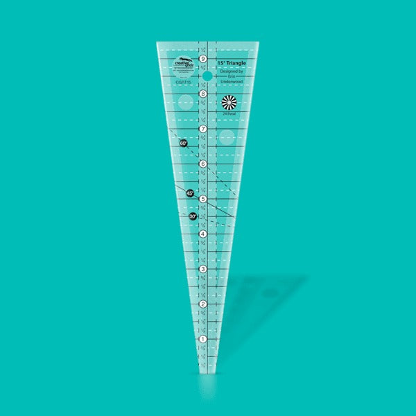 Creative Grids 15 Degree Wedge Triangle Quilt Ruler CGRT15