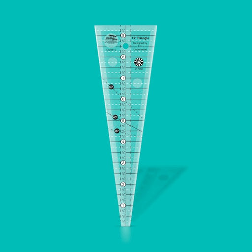 Creative Grids 15 Degree Wedge Triangle Quilt Ruler CGRT15