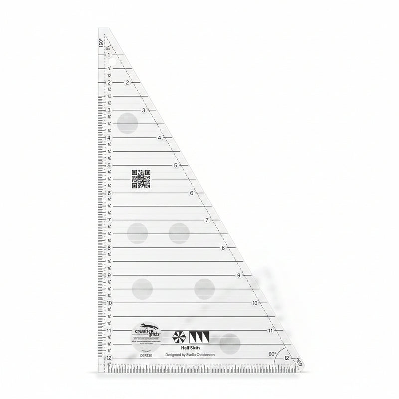 Creative Grids Half-Sixty Triangle Quilt Ruler CGRT30