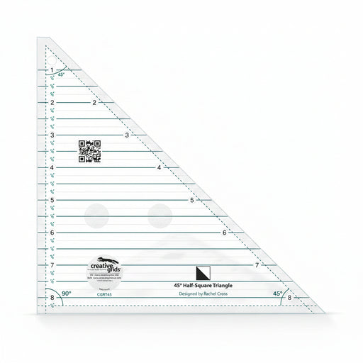 Creative Grids 45-Degree 8-1/2 inch Half-Square Triangle Quilt Ruler CGRT45