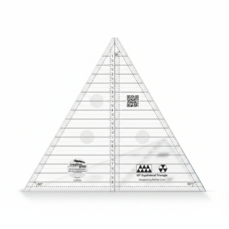 Creative Grids 60-Degree 8-1/2 inch Triangle Ruler CGRT60