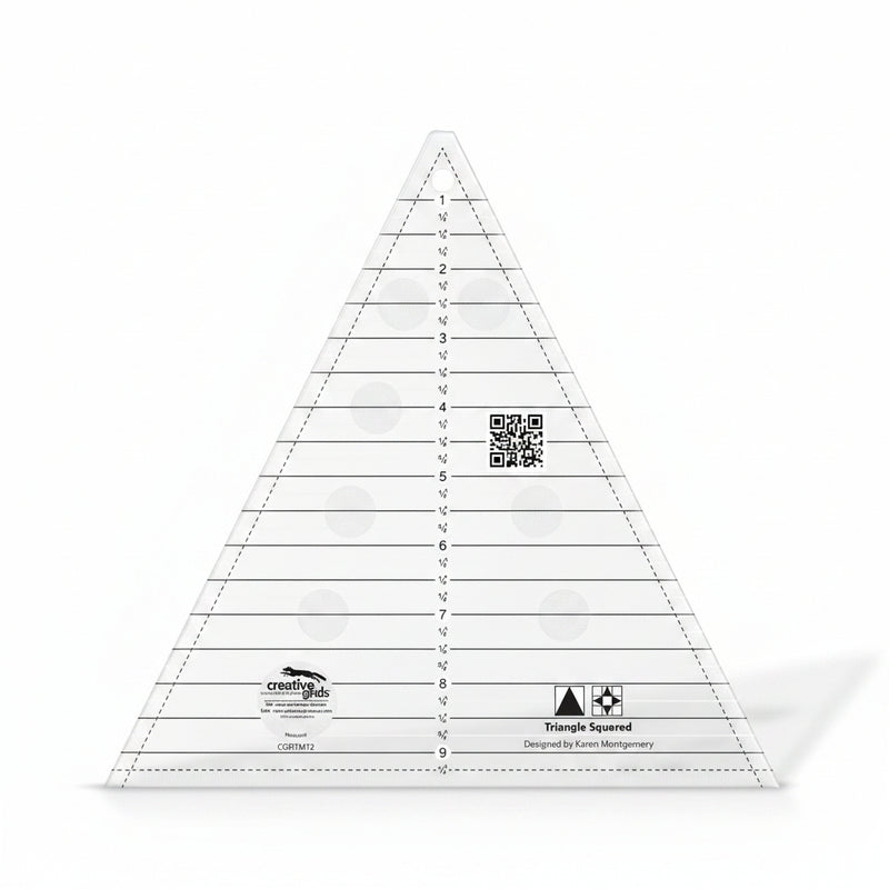 Creative Grids Triangle Squared 9-1/2 inch Quilt Ruler CGRTMT2