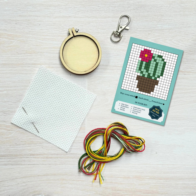 The Crafty Kit Company What the Fucculent Mini Matchbox Cross Stitch Kit