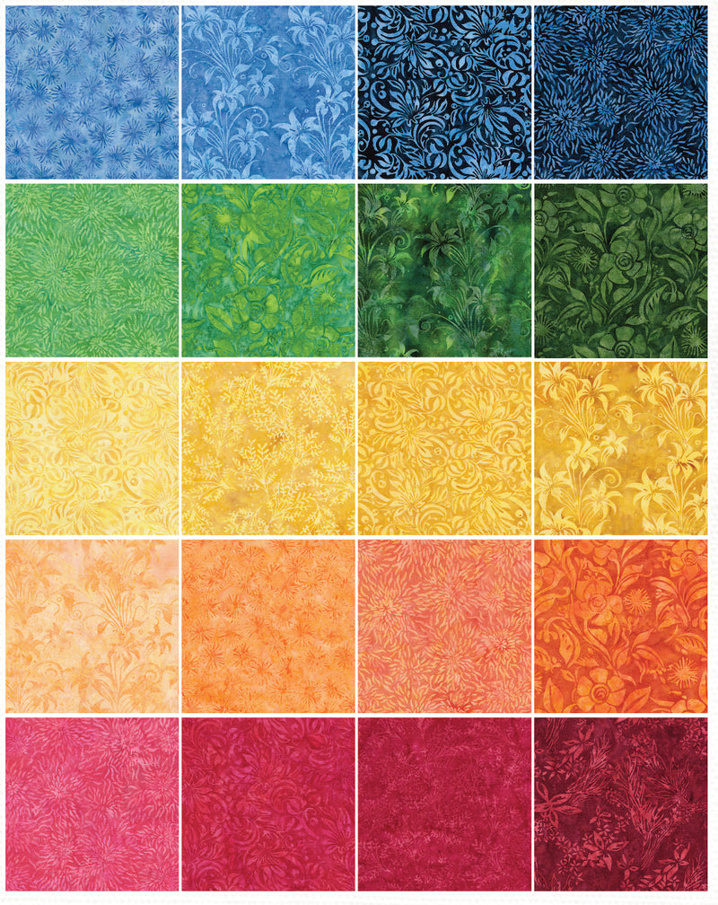 Island Batik Colorburst 2.5" Strip Pack – Signature Collection by Jerry Khiev