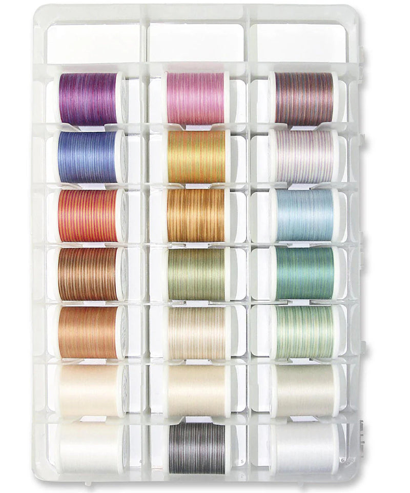 Madeira Cotona 50 Assortment Box with Incredible Threadable Case | 42 Spools Premium Cotton Quilting & Sewing Thread Collection