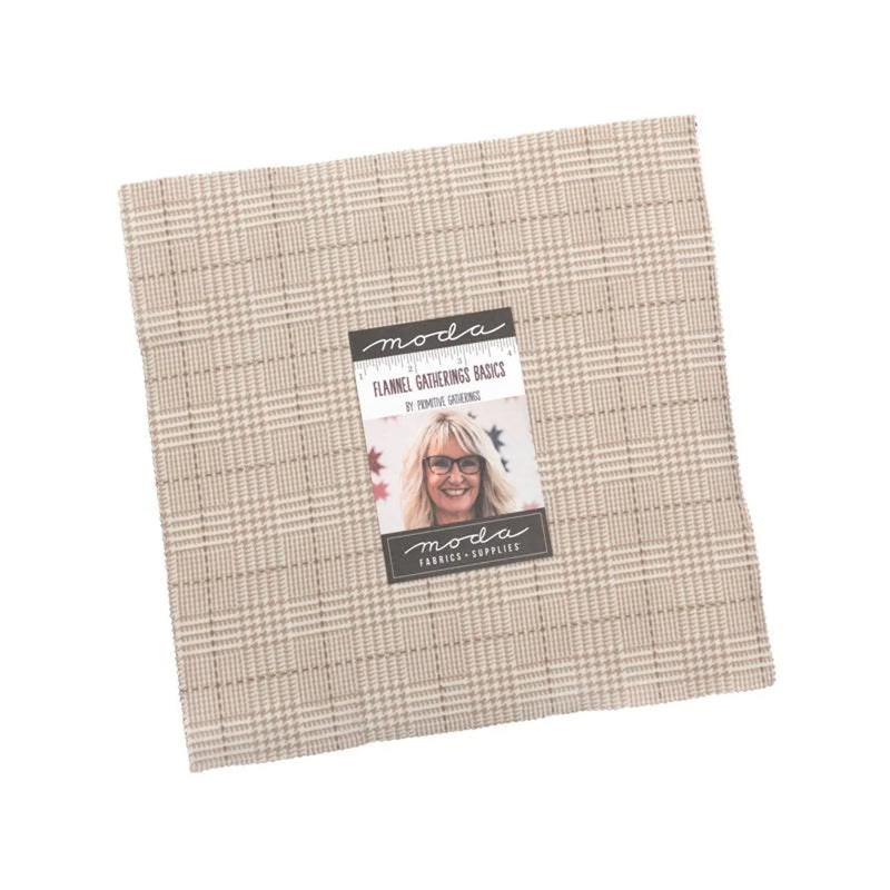 Flannel Gatherings Basics Layer Cake by Primitive Gatherings for Moda, 42 flannel squares, 49340LCF