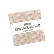 Flannel Gatherings Basics Charm Pack by Primitive Gatherings for Moda, 42 flannel 5-inch squares, 49340PPF