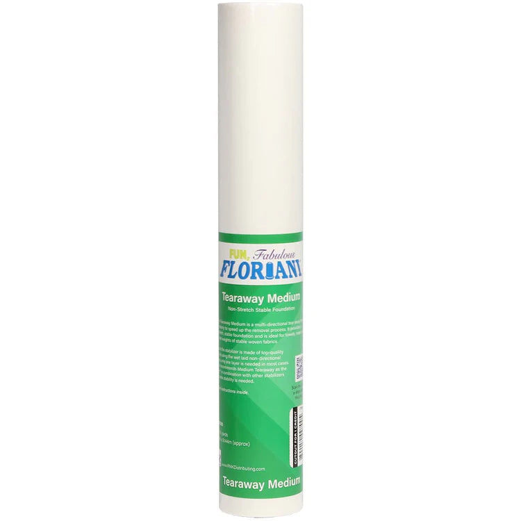 Floriani Medium Tearaway Embroidery Stabilizer – 20" x 10 yd
