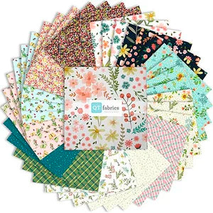 QT Fabrics Garden Notes 10" Square Pack – 42 Pieces – Diane Neukirch