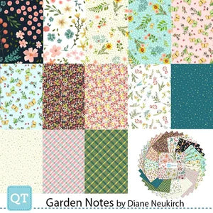QT Fabrics Garden Notes 10" Square Pack – 42 Pieces – Diane Neukirch