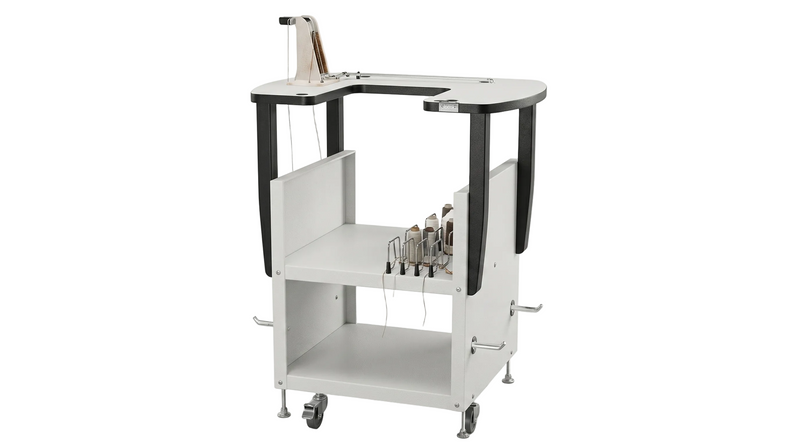 The Brother PRCF5 universal cap frame set components including the hooping jig and mechanical driver attachment for structured hat embroidery