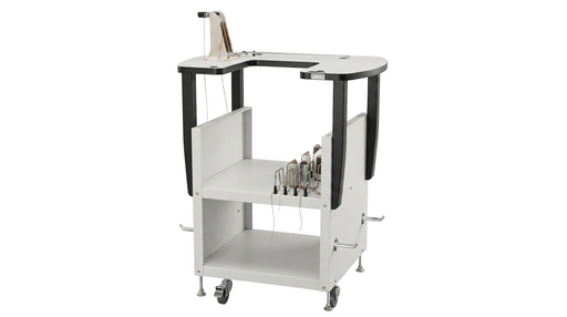 The Brother PRCF5 universal cap frame set components including the hooping jig and mechanical driver attachment for structured hat embroidery
