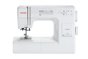 Janome HD3000 heavy duty sewing machine front view showing 18 stitch selection dial.