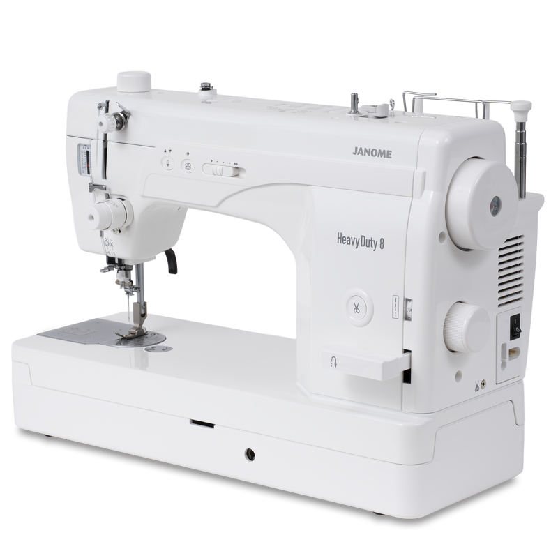 Janome reference photo: HD8, left three-quarter view