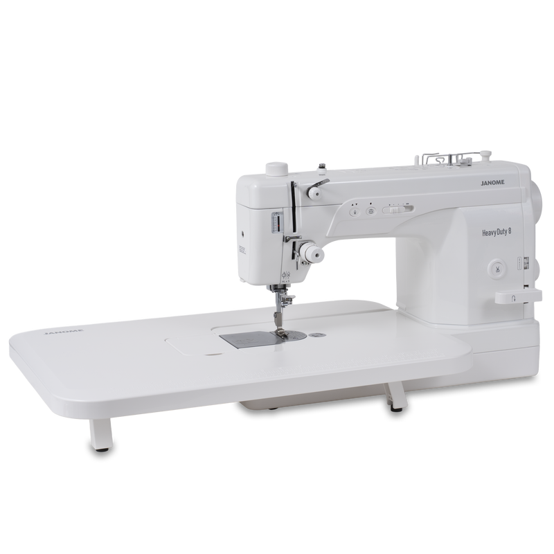 Janome reference photo: HD8 with the extension table attached