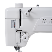 Janome reference photo: HD8 head end with thread take-up and pretension guides