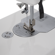 Janome reference photo: HD8 needle, presser foot and needle plate close-up
