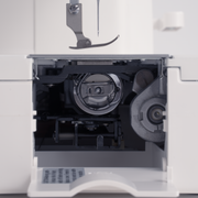 Janome reference photo: HD9 V3 Professional vertical full-rotary industrial hook behind the front cover