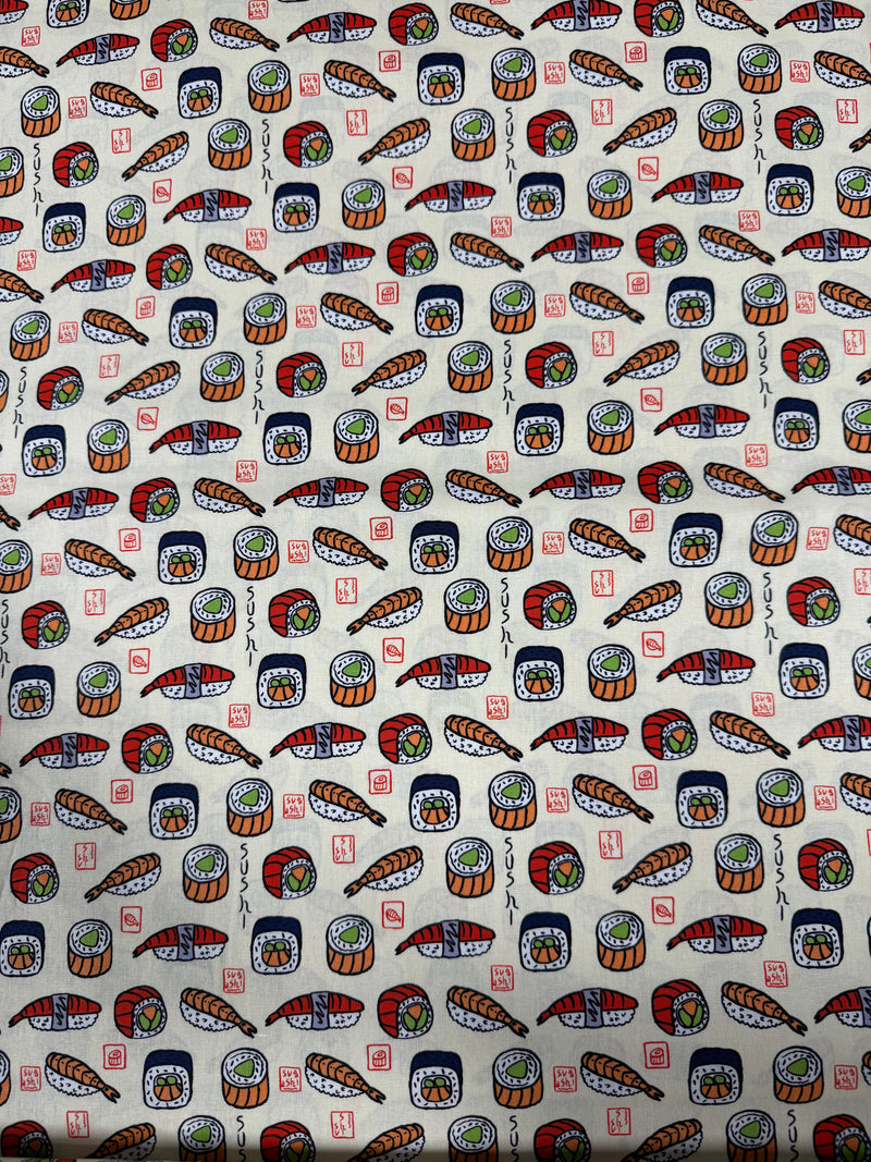 Sushi with Words Quilting Fabric | 8-Yard Continuous Cut