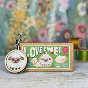 The Crafty Kit Company Love Ewe Mini Matchbox Cross Stitch Kit packaging
