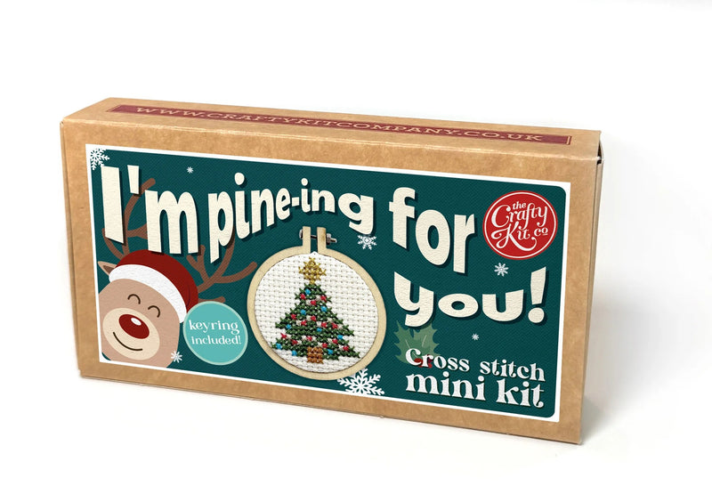 The Crafty Kit Company I'm Pine-ing For You Mini Matchbox Christmas Cross Stitch Kit