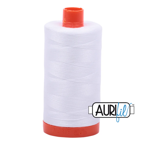 Aurifil White 50wt cotton thread