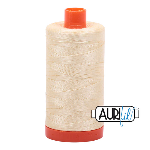 Aurifil Light Lemon 50wt cotton thread