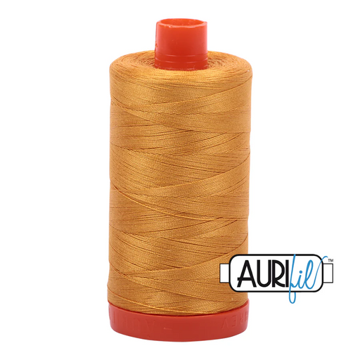 Aurifil Orange Mustard 50wt cotton thread