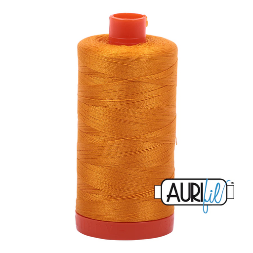 Aurifil Yellow Orange 50wt cotton thread