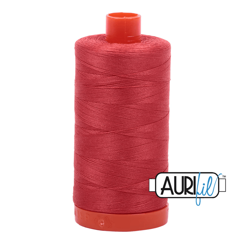 Aurifil 50wt Cotton Thread 1422yd - Dark Red Orange - A1050 - 2255