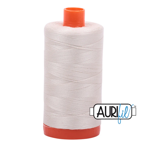 Aurifil Silver White 50wt cotton thread