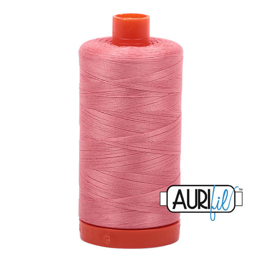 Aurifil Peachy Pink 50wt cotton thread