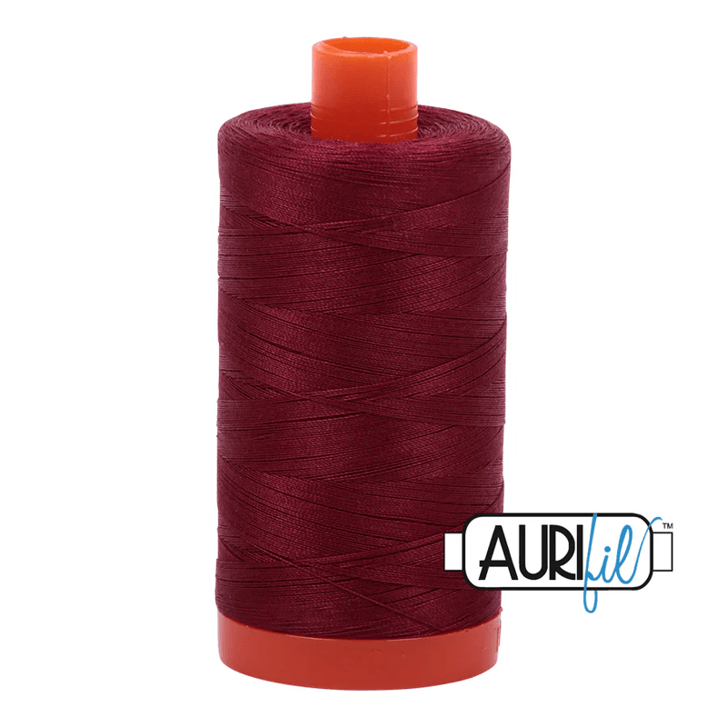 Aurifil 50wt Cotton Thread 1422yd - Dark Carmine Red - A1050 - 2460