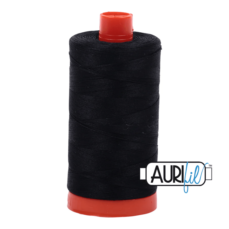 Aurifil 50wt Cotton Thread 1422yd - Black - A1050 - 2692