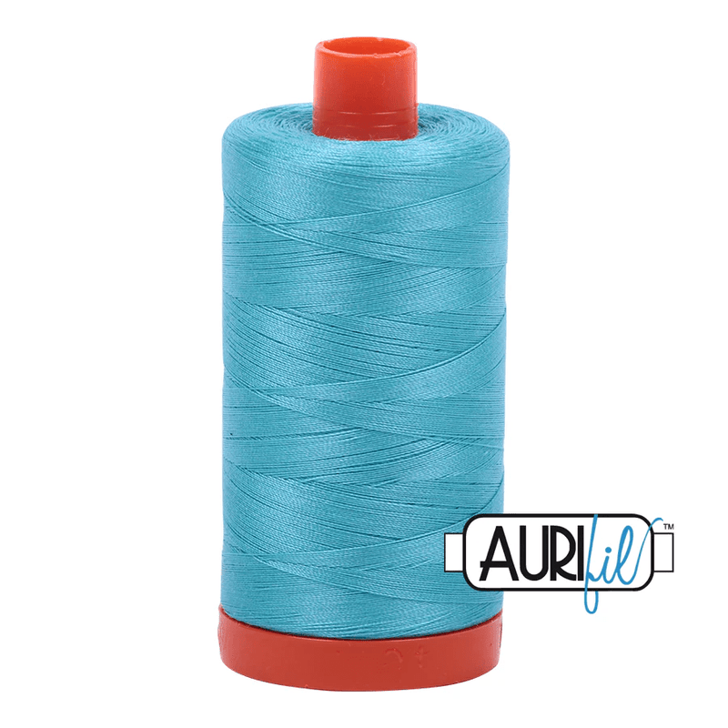 Aurifil 50wt Cotton Thread 1422yd - Bright Turquoise - A1050 - 5005