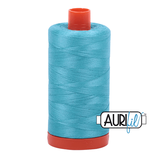 Aurifil 50wt Cotton Thread 1422yd - Bright Turquoise - A1050 - 5005