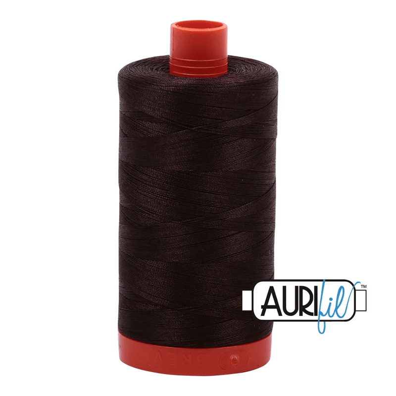 Aurifil 50wt Cotton Thread 1422yd - Dark Brown - A1050 - 5024