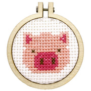 The Crafty Kit Company Missing You Pig Time Mini Matchbox Cross Stitch Kit