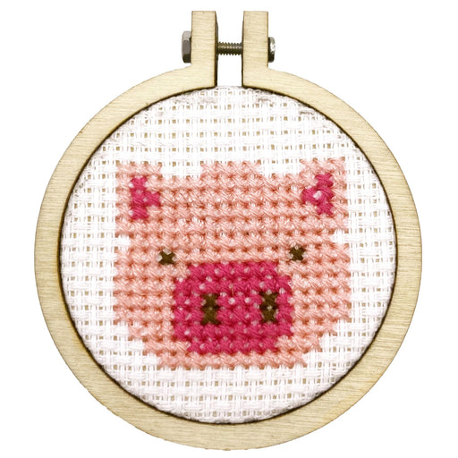 The Crafty Kit Company Missing You Pig Time Mini Matchbox Cross Stitch Kit