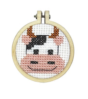 The Crafty Kit Company Moody Cow Mini Matchbox Cross Stitch Kit